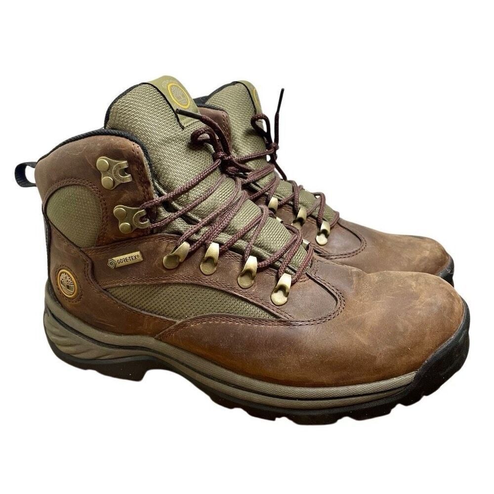 Timberland Chocorua BOOTS Gore-tex Hiking Womens Shoes 15631 Sz 10 Brown Leather